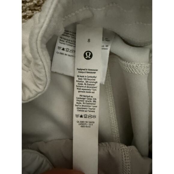 Lululemon ivory scuba sweatpants size 8 - Picture 3 of 5
